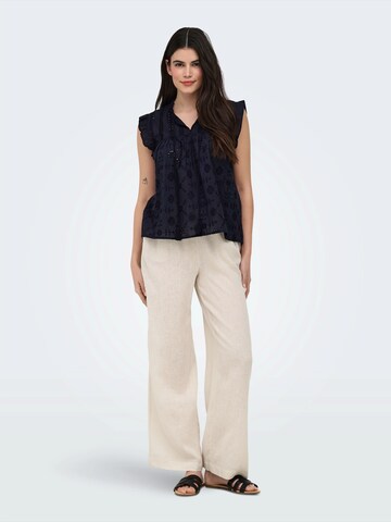 ONLY Wide Leg Hose 'ONLBRUXELLES' in Beige