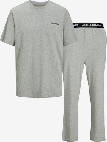 JACK & JONESDuga pidžama 'JACEVEREST' - siva boja: prednji dio