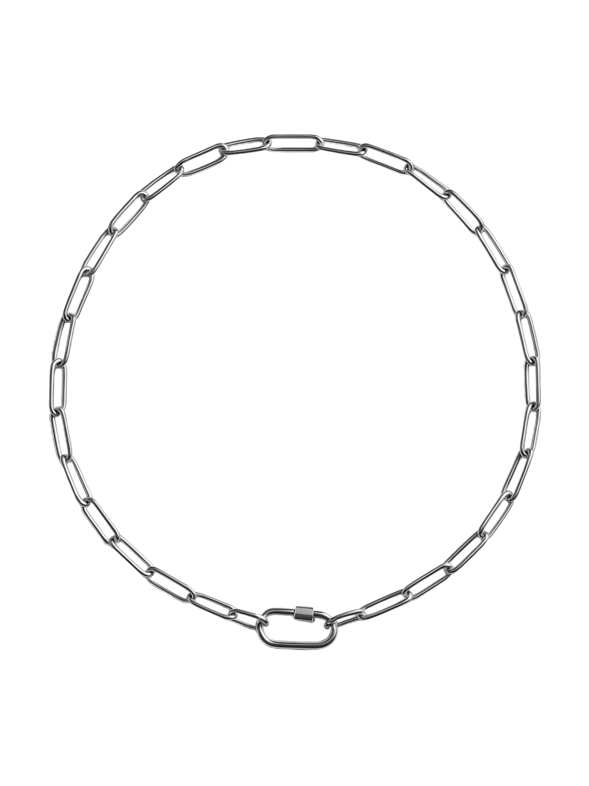 BEACH TO THE CITY Necklace 'Paperclip' in Silver: front