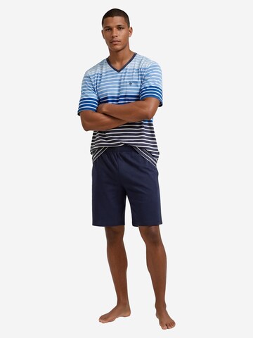 HAJO Pyjama kort 'Klima Komfort' in Blauw
