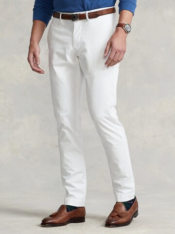 Polo Ralph Lauren Slimfit Chinobyxa 'BEDFORD' i vit: framsida