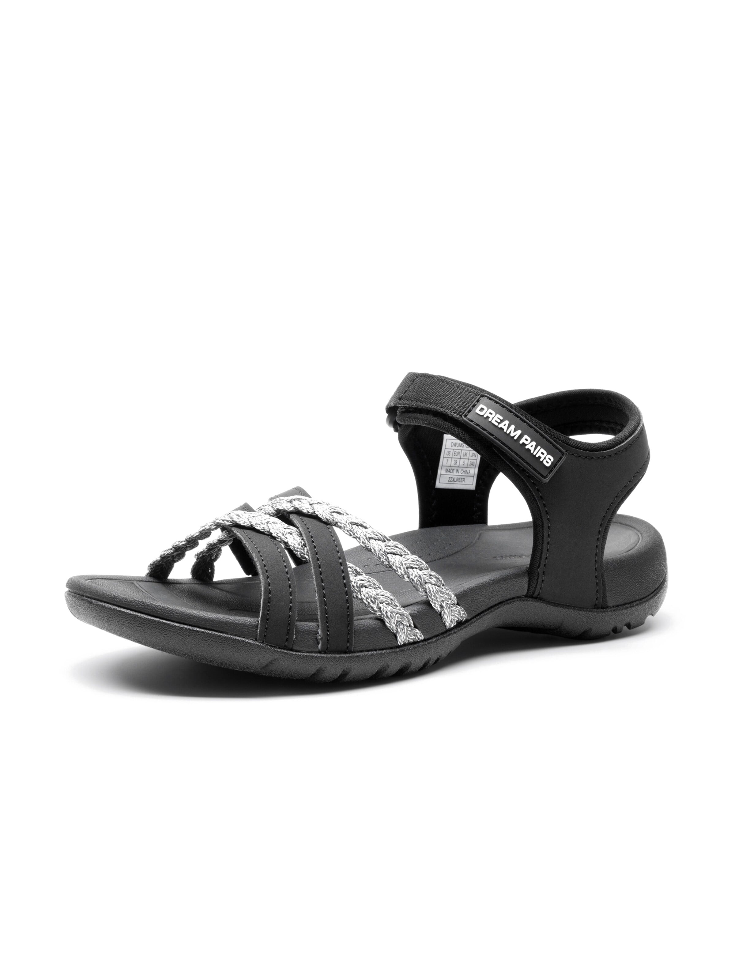 Sandalo da trekking di Dream Pairs in nero: frontale