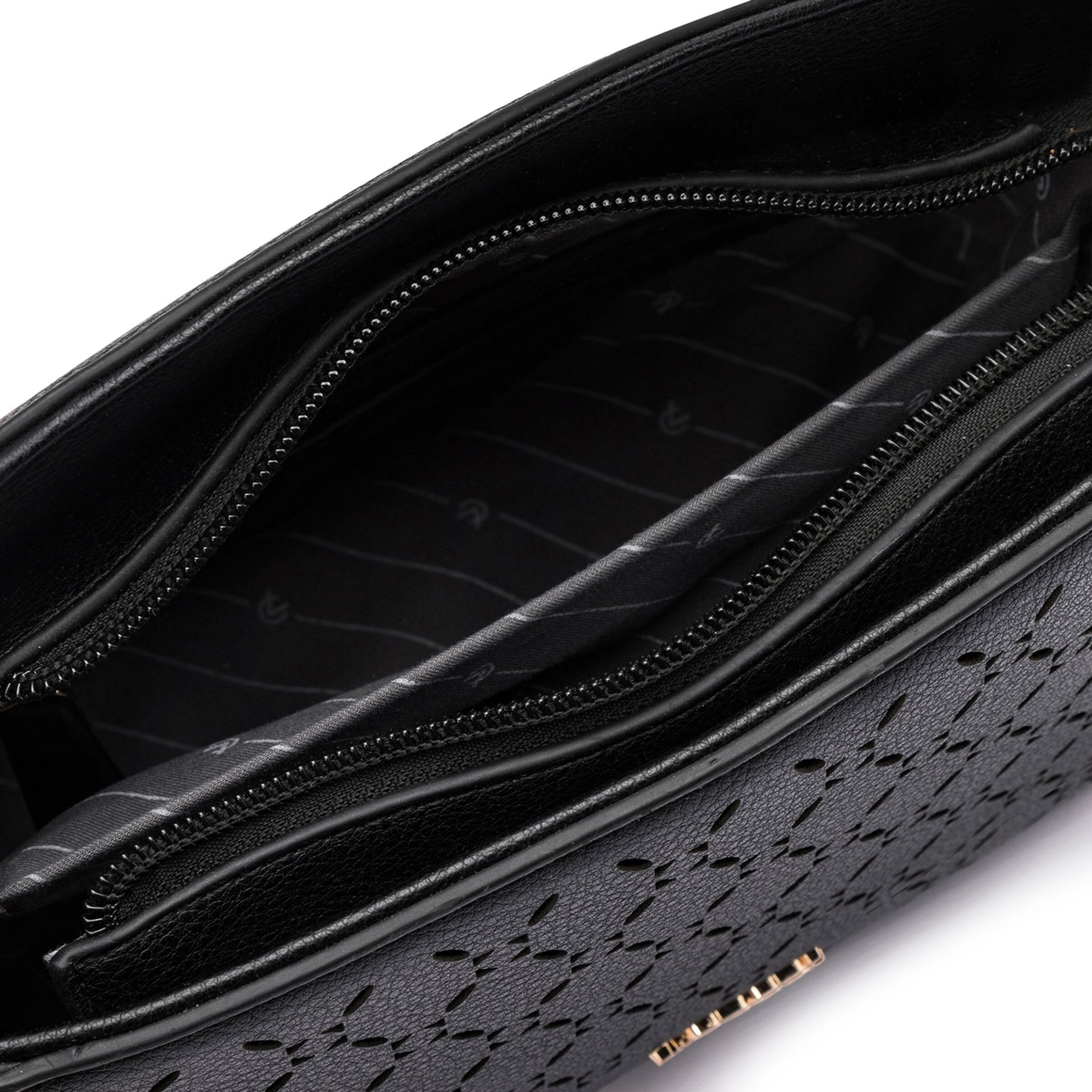 L.CREDI Shoulder Bag 'Orchidea' in Black