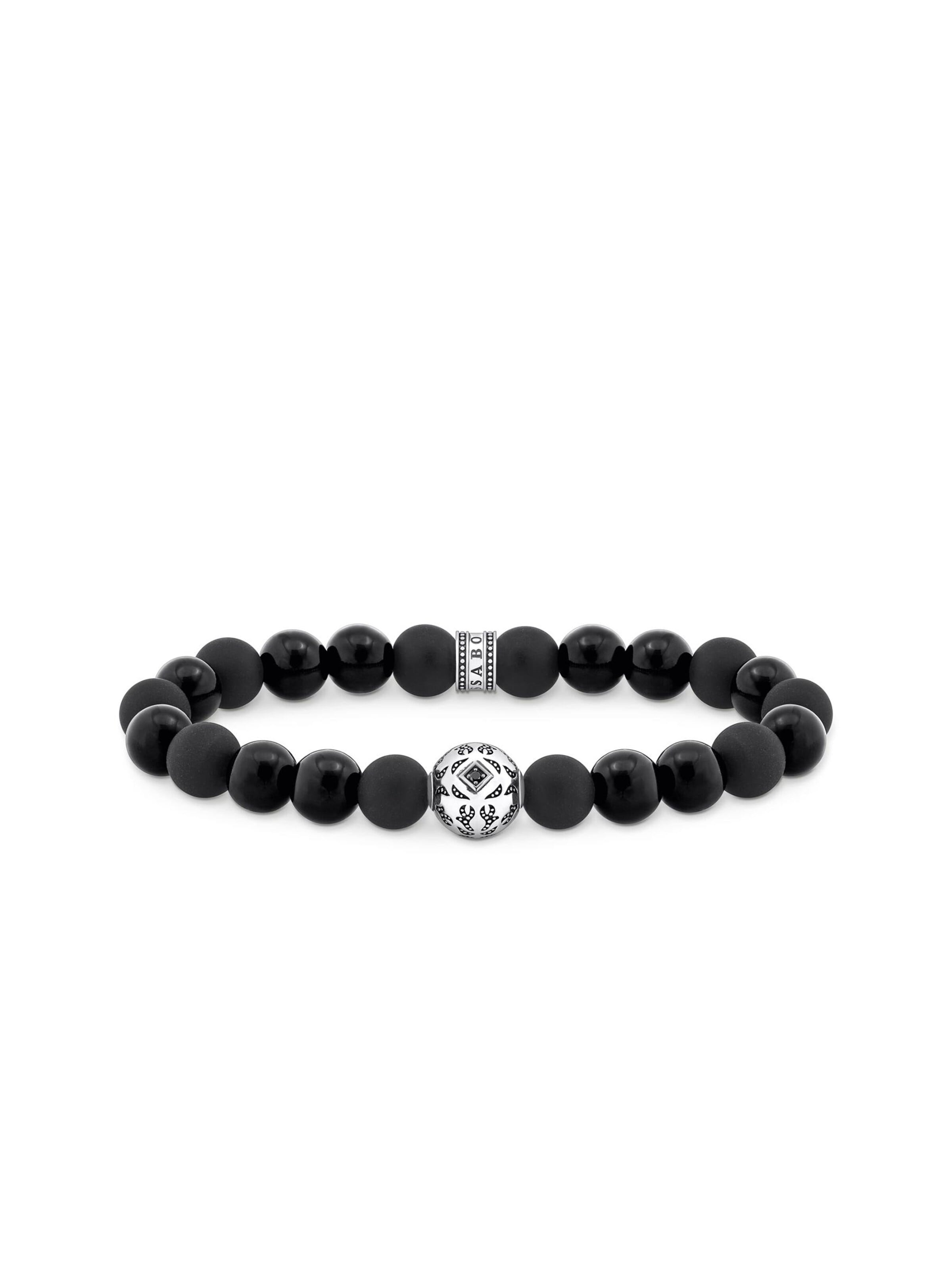 Bracelet 'Armband Obsidian Schwarz' Thomas Sabo en noir : devant