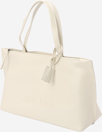 Calvin Klein Nákupní taška – béžová: přední strana