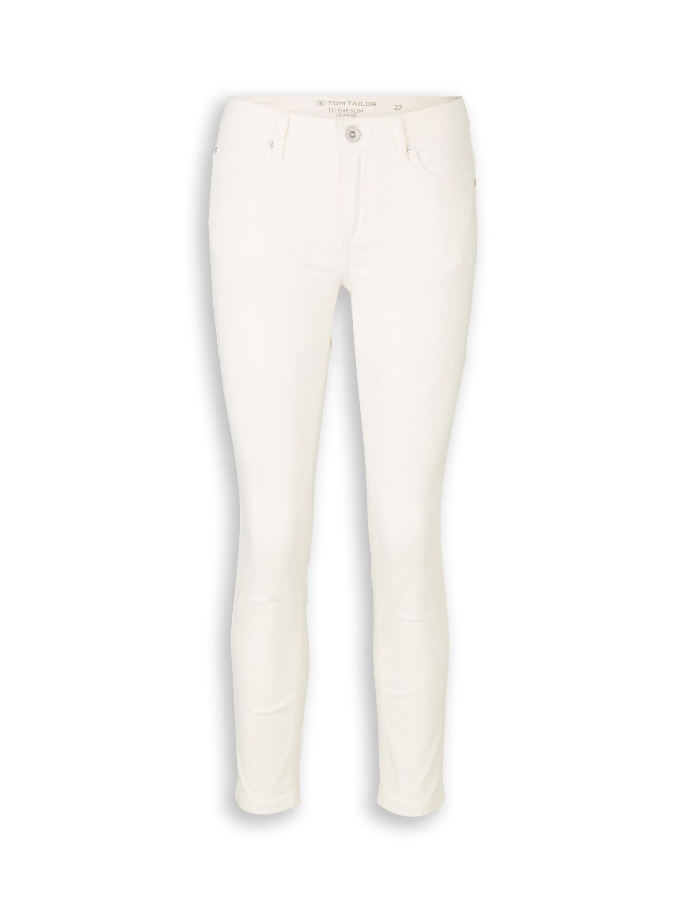 TOM TAILOR Slimfit Jeans 'Lene' in Weiß: Vorderseite