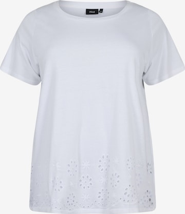 Zizzi Shirt 'Casy' in White: front