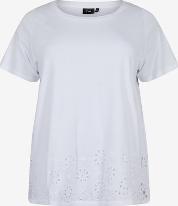 T-shirt 'Casy' Zizzi en blanc : devant