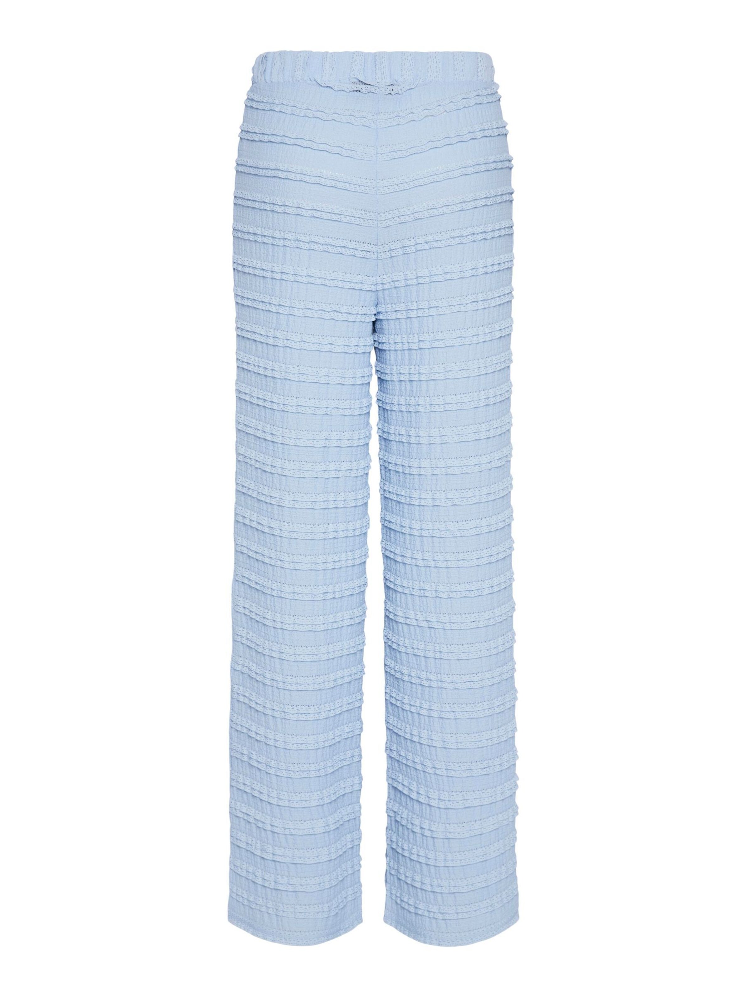 PIECES Regular Trousers 'PCAnine' in Blue