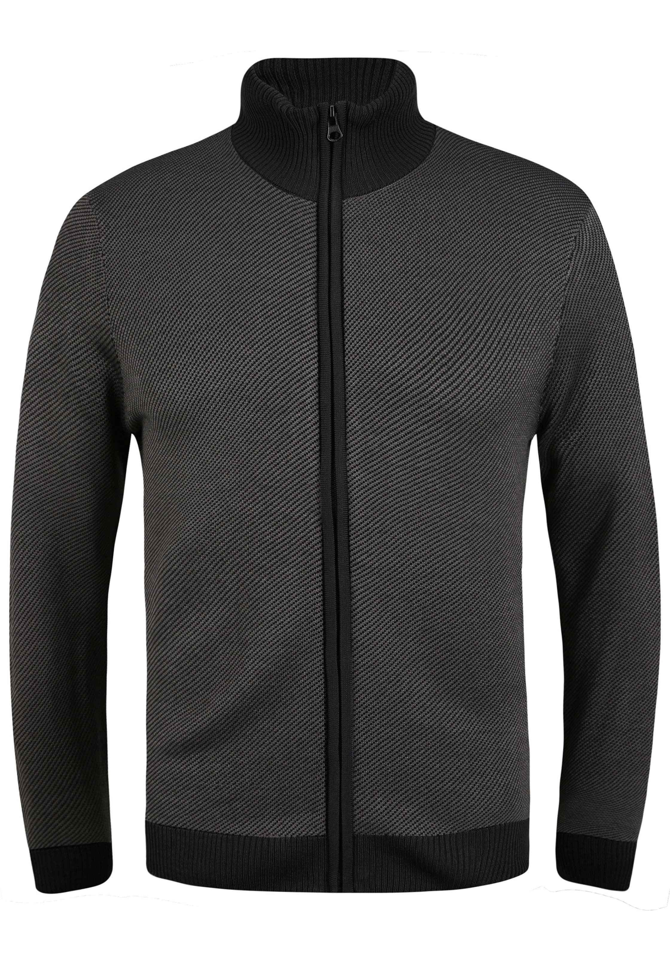 BLEND Knit cardigan 'Londer' in Black: front