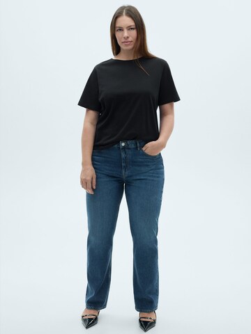 MANGO Тениска 'CHALACA' в черно