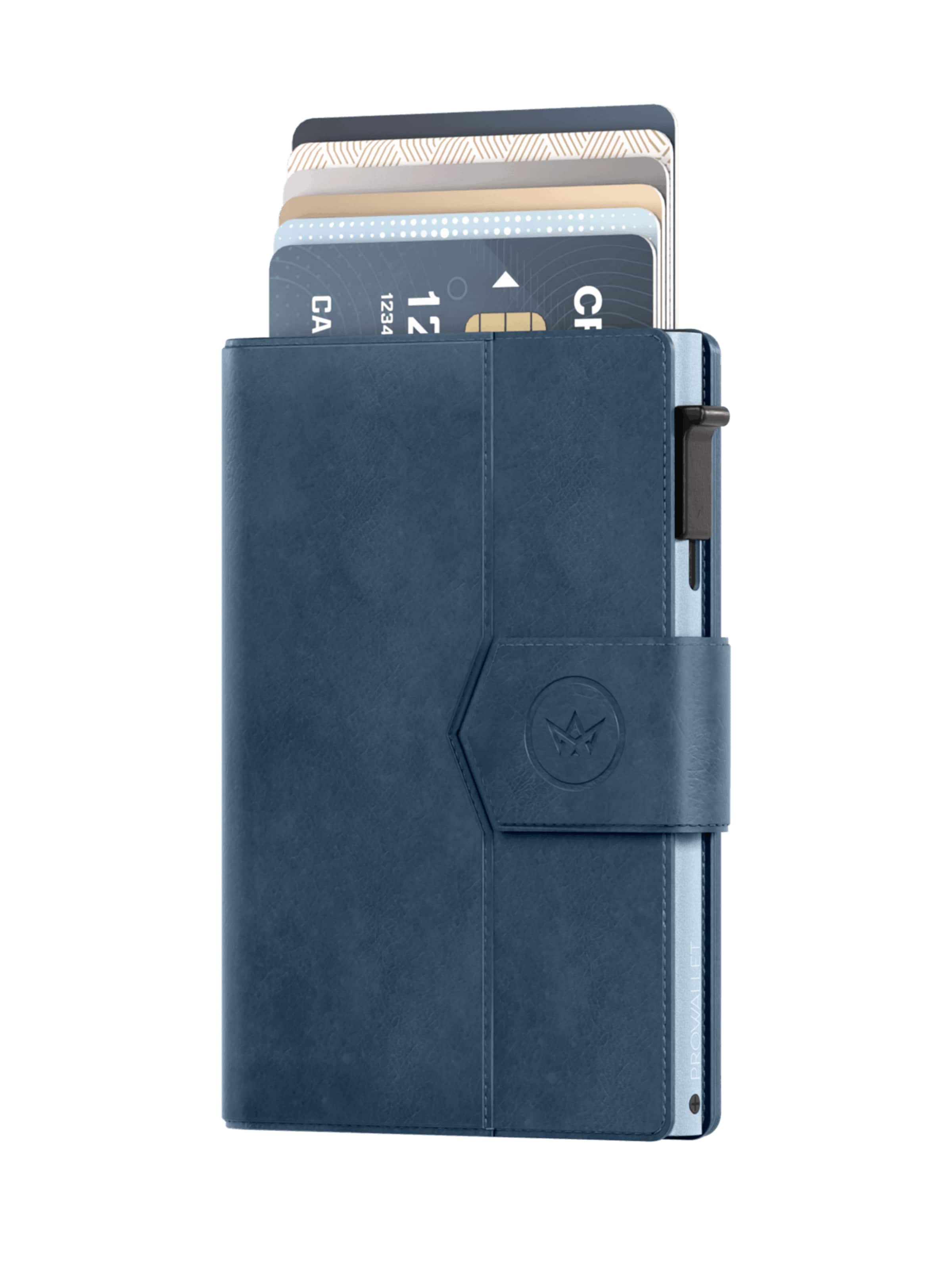 Prowallet Wallet 'Pasjeshouder Plus' in Blue: front