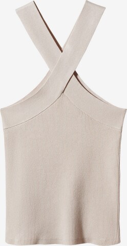 Tops en tricot 'REPLIK' MANGO en beige : devant