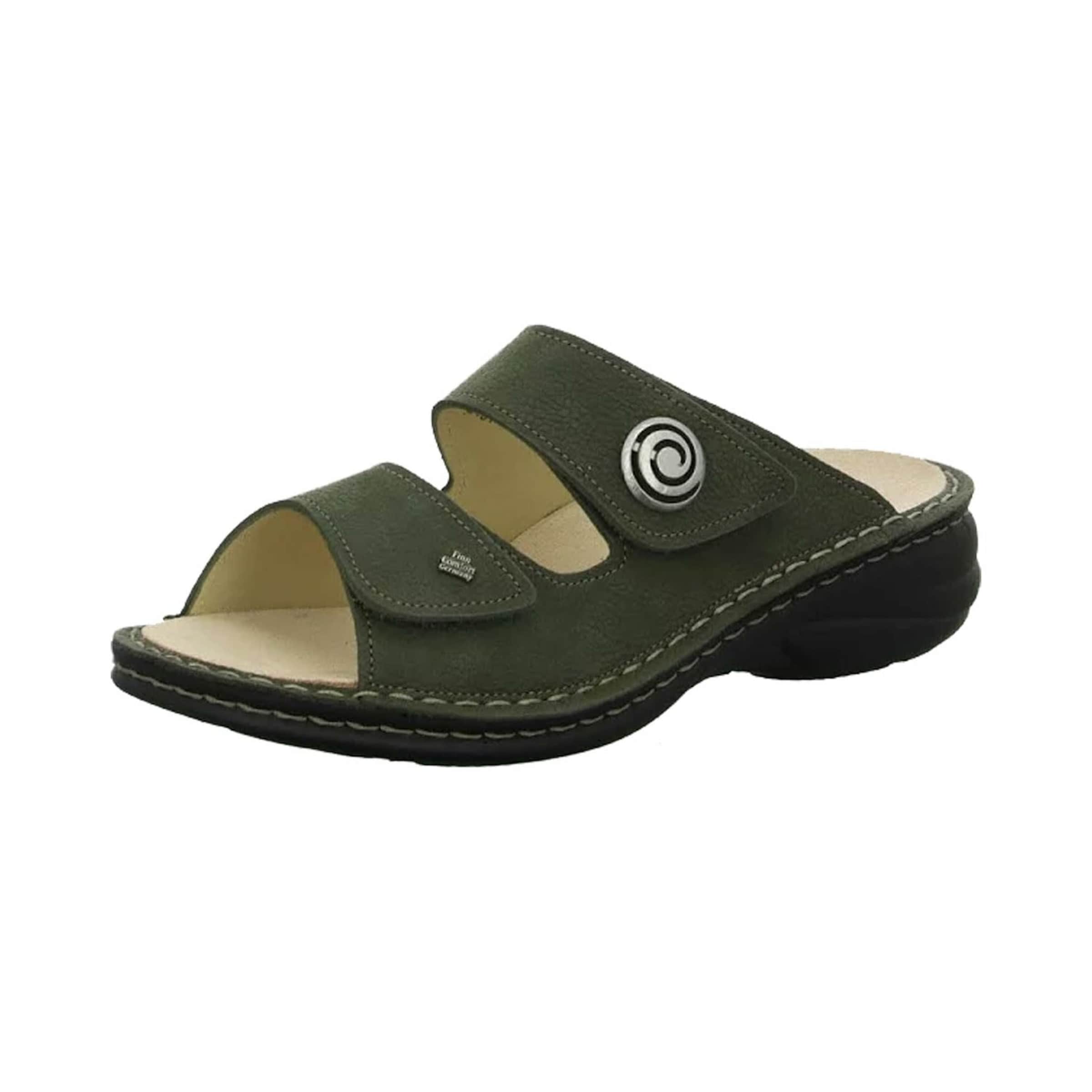 Finn Comfort Mules in Black: front