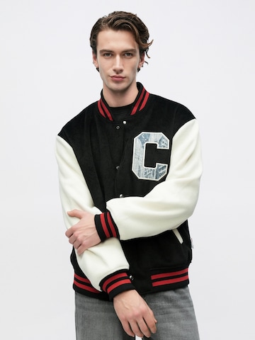 Carlo Colucci Φθινοπωρινό και ανοιξιάτικο μπουφάν 'Faye' σε μαύρο