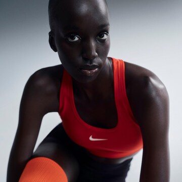 NIKE Bralette Sports bra 'Swoosh' in Red
