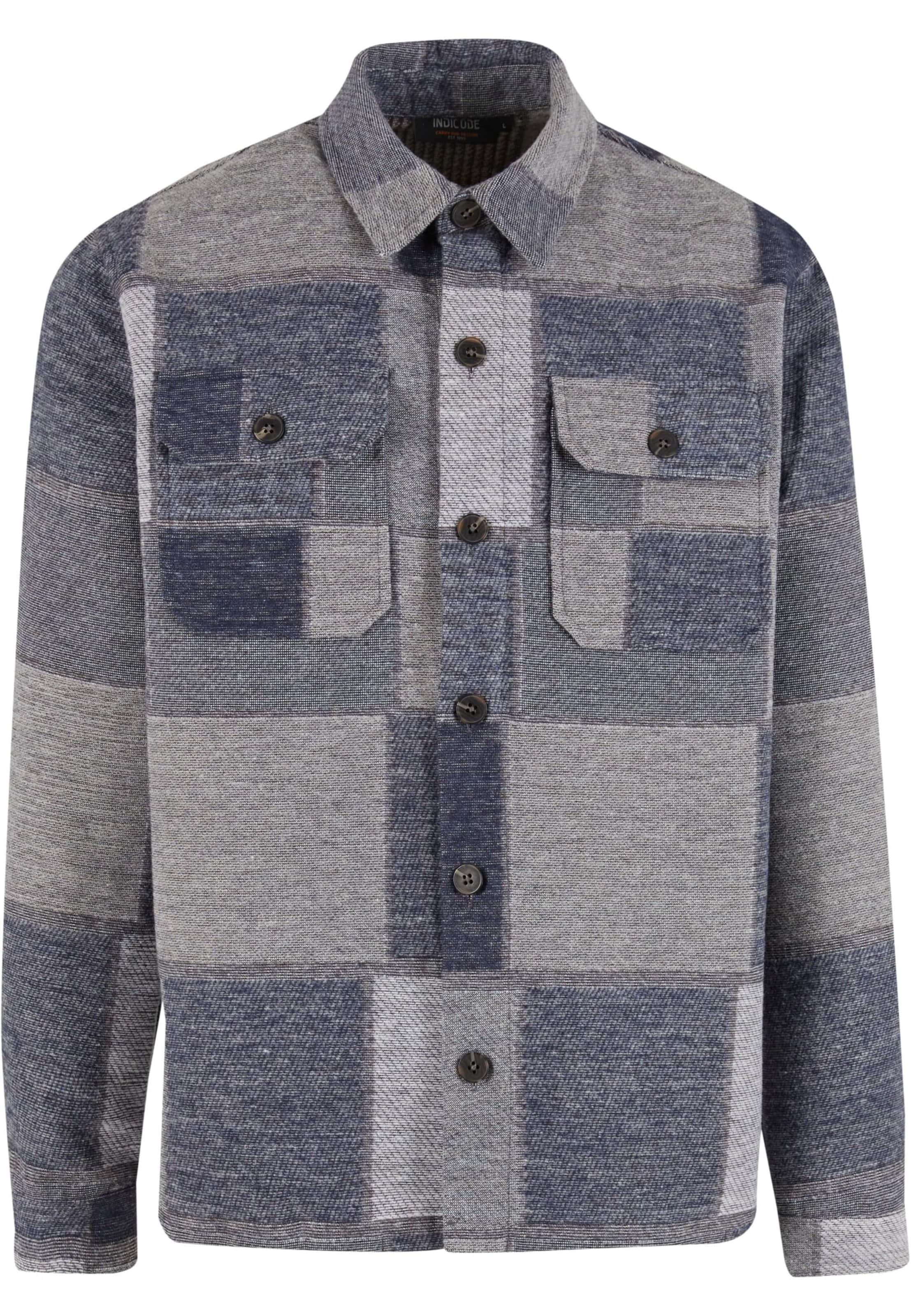 INDICODE JEANS Přechodná bunda 'Indy' – šedá: přední strana