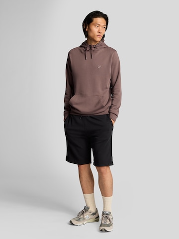 Loosefit Pantalon Lyle & Scott en noir : devant