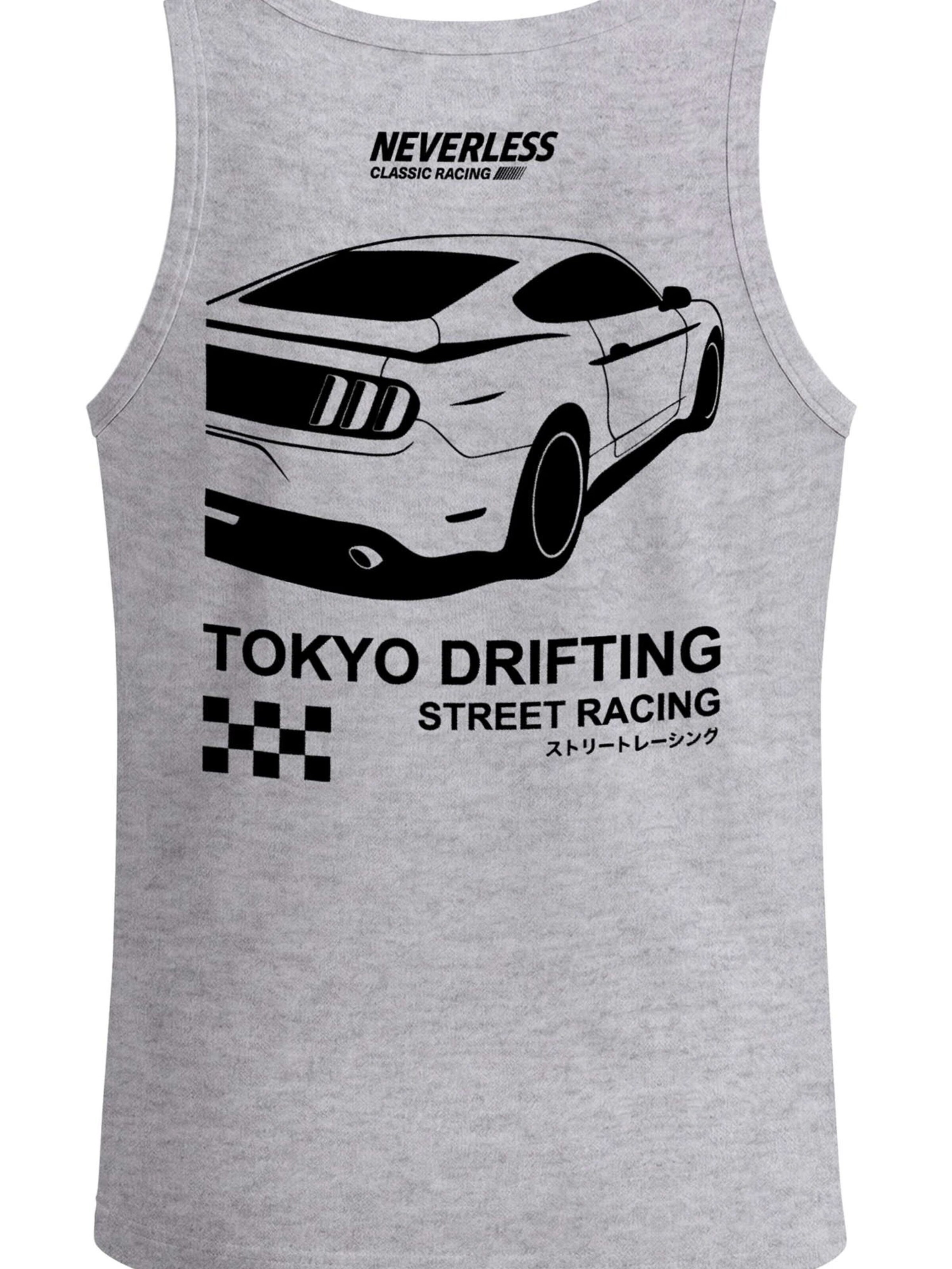 Neverless Shirt 'Tokyo Drifting' in Grey: front