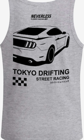 Neverless Shirt 'Tokyo Drifting' in Grey: front