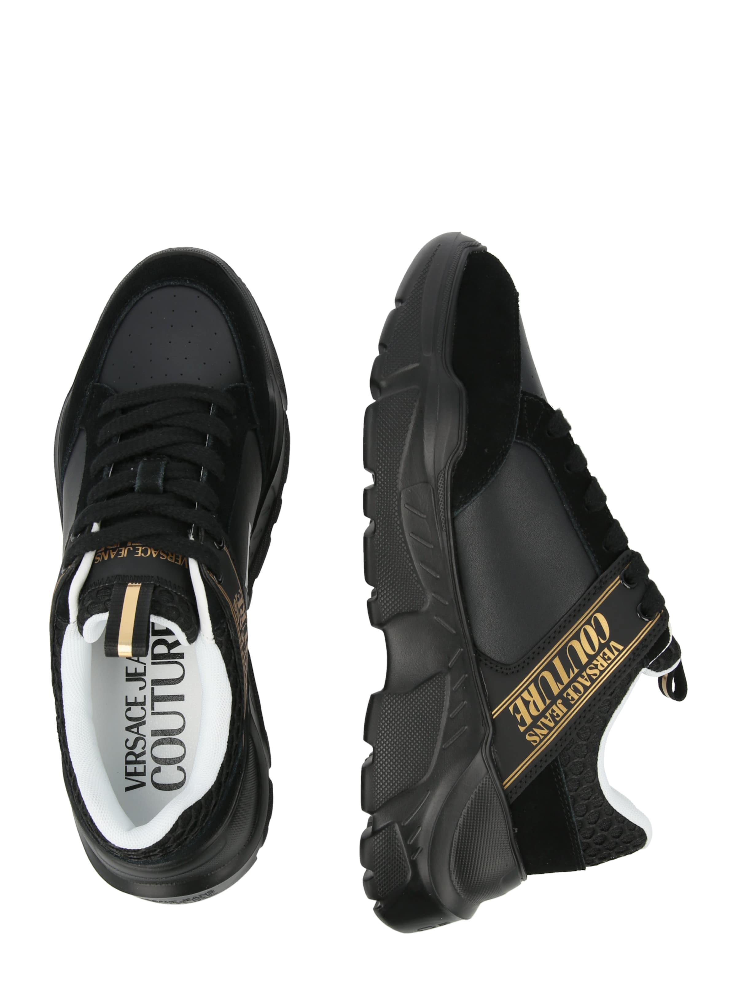 melns Versace Jeans Couture Zemie brīvā laika apavi 'FONDO SPEEDTRACK'