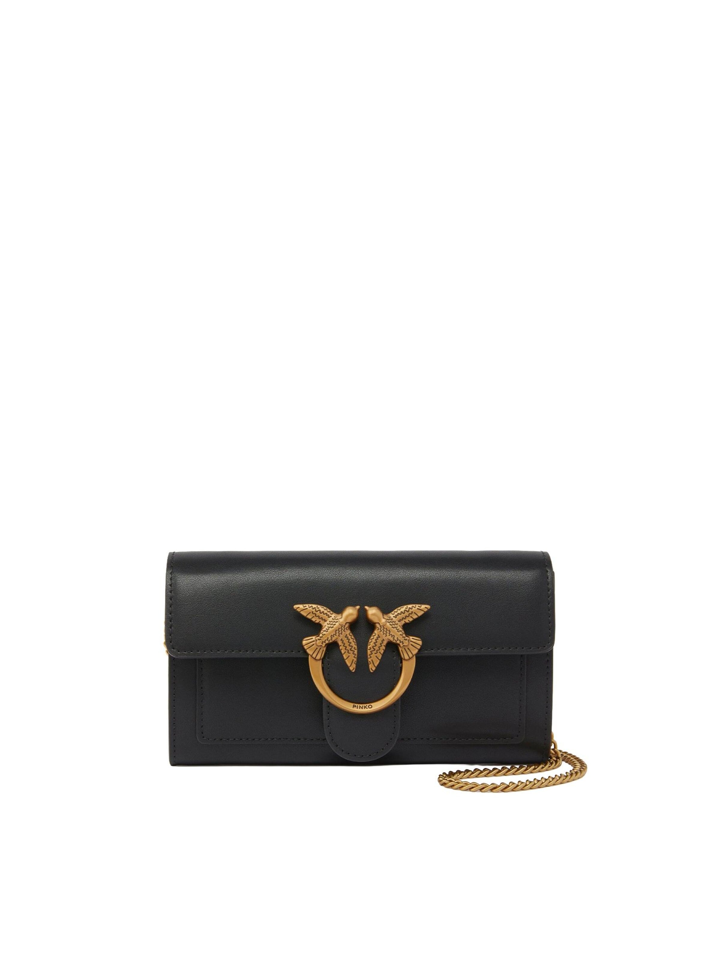 Portamonete 'PINKO LOVE ONE WALLET C. BORSA' di PINKO in nero: frontale