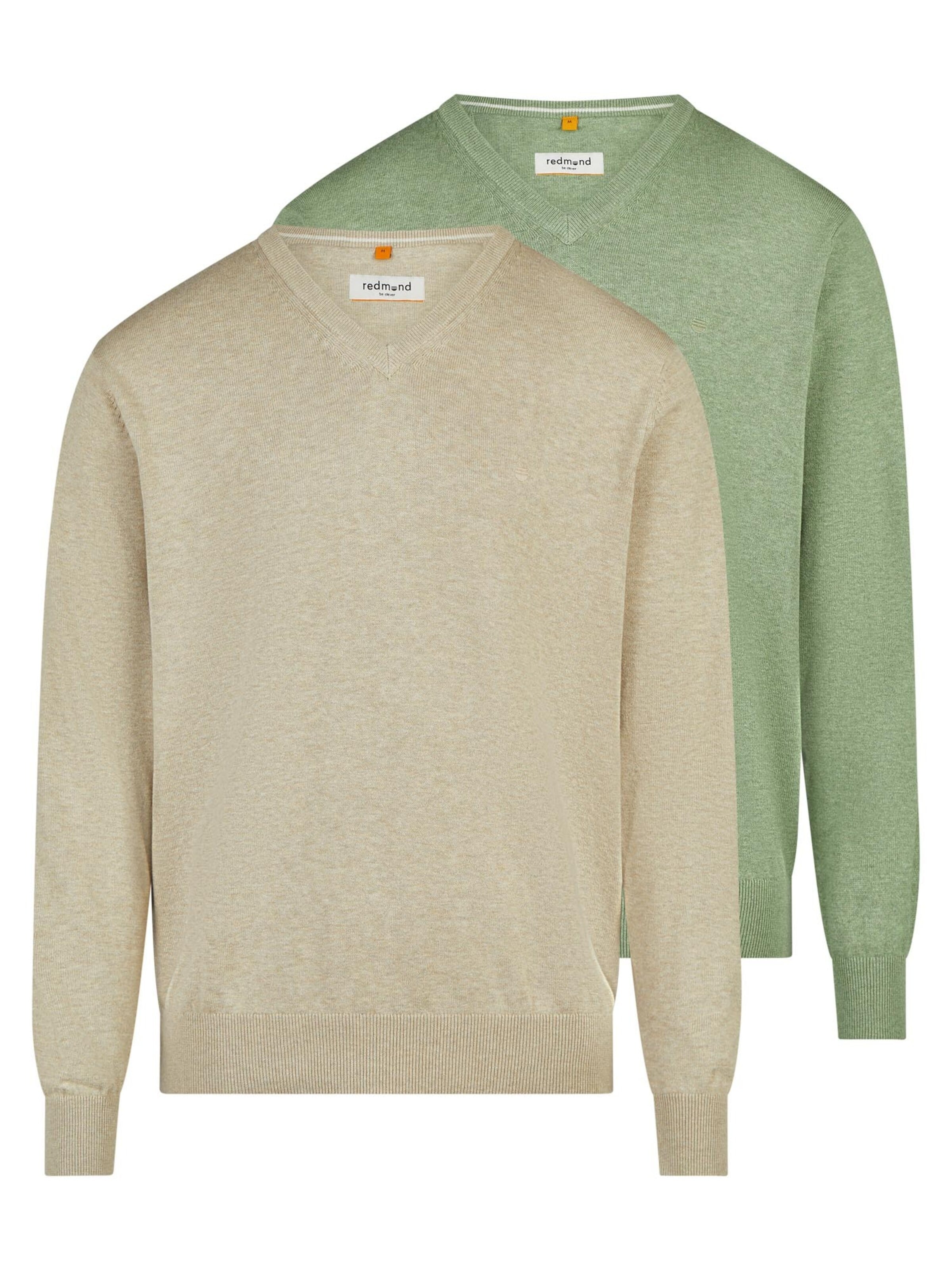redmond Pullover 'Basic'‌‌‌‌‌‌ in Beige: Vorderseite