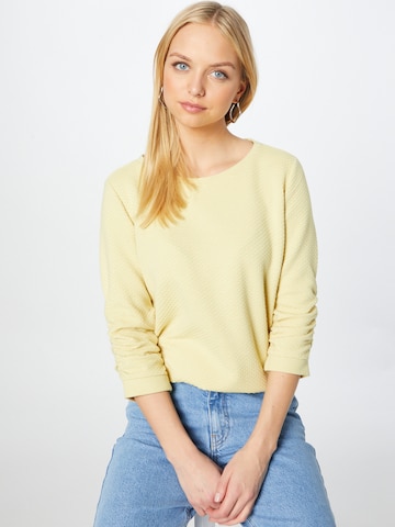 TOM TAILOR Sweatshirt in Geel: voorkant