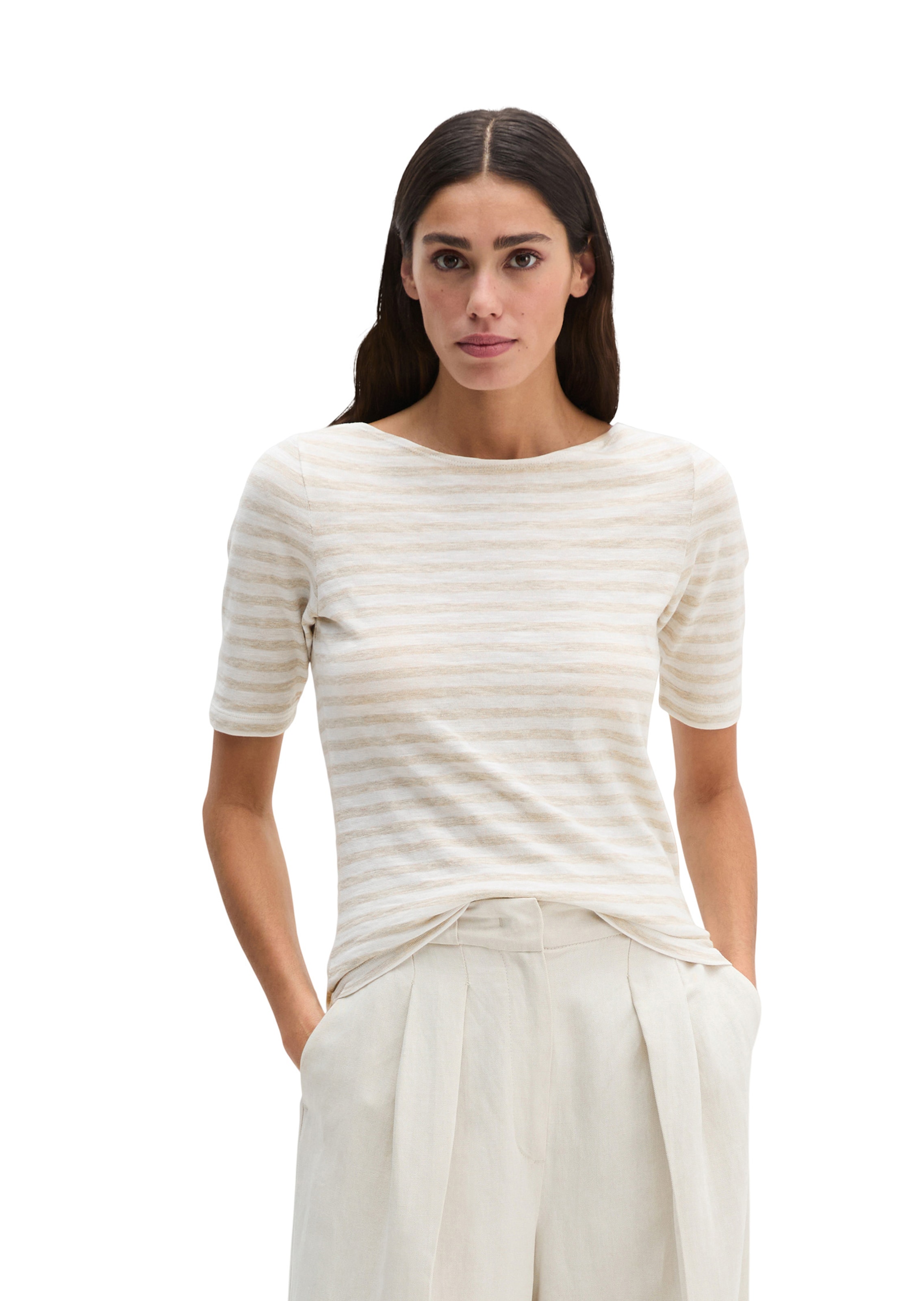 Marc O'Polo Shirt in Beige: front