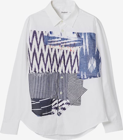 Desigual Overhemd 'Ikat' in de kleur Blauw / Bloedrood / Wit, Productweergave