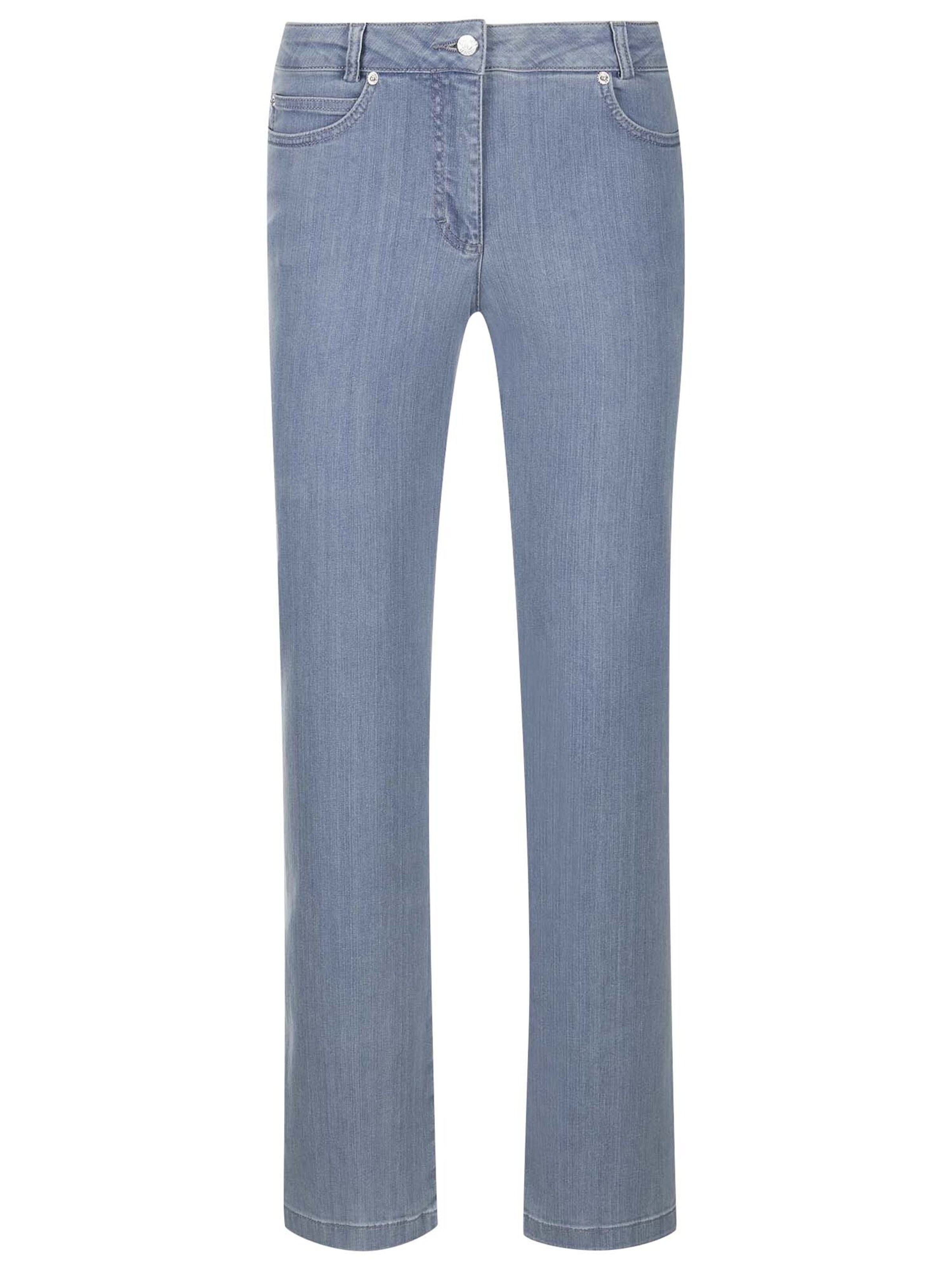 MADELEINE Slimfit Jeans in Blauw: voorkant