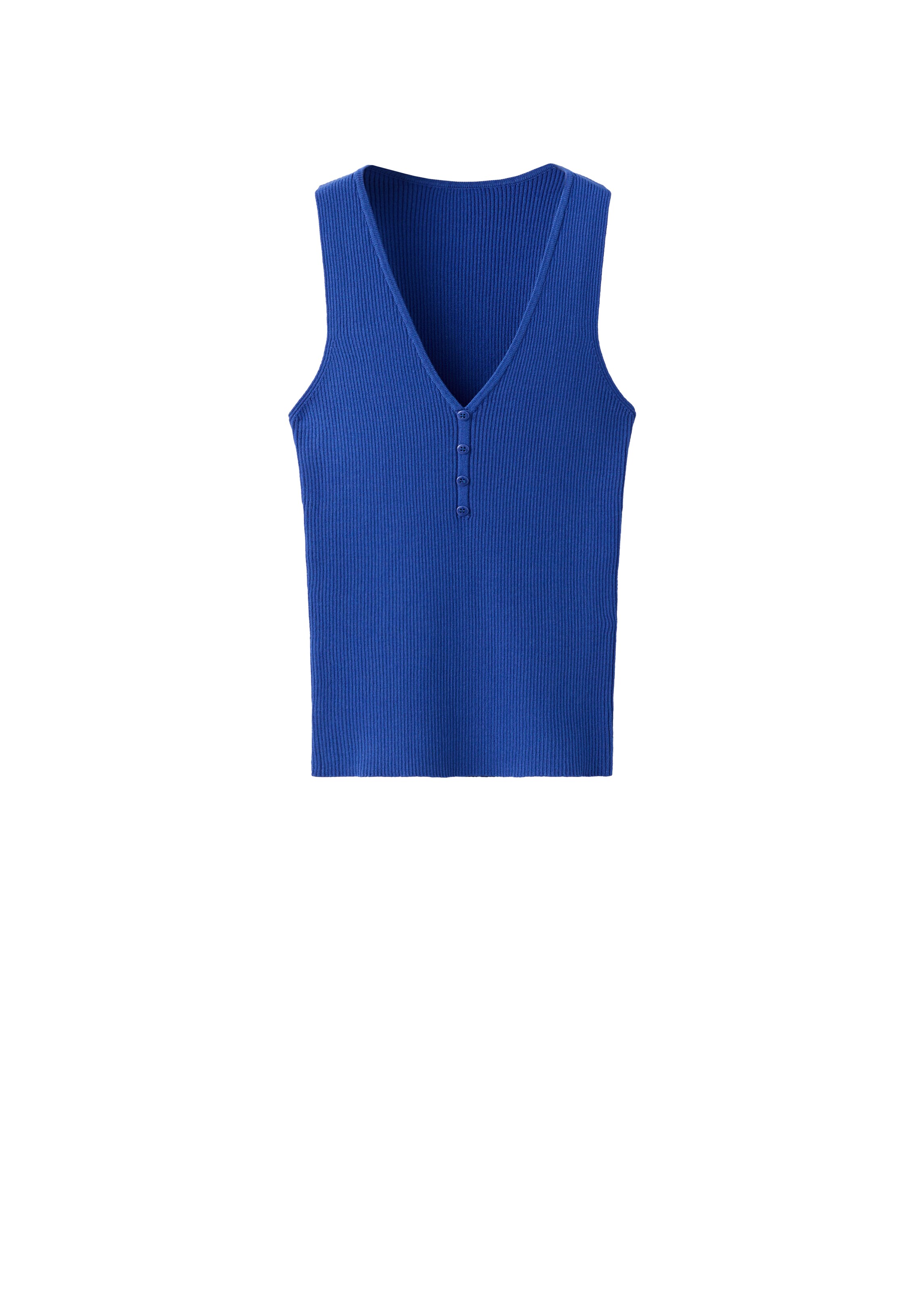 MANGO Gebreide top 'LANITA' in XS in de kleur Kobaltblauw, Productweergave