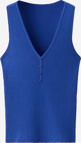 Tops en tricot 'LANITA' MANGO en bleu : devant