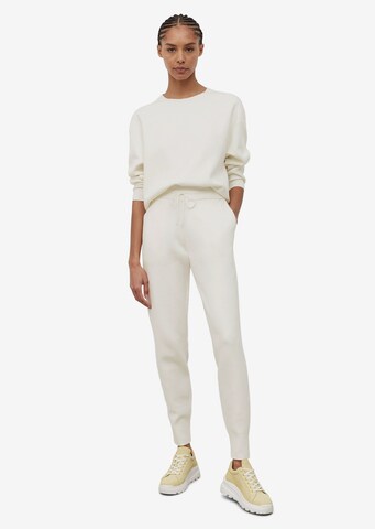 Marc O'Polo Tapered Broek in Wit