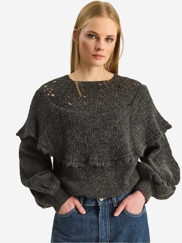 Bianco Lucci Trui 'Pullover' in Grijs: voorkant
