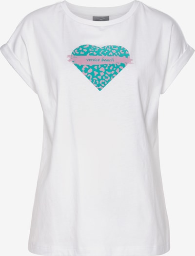 VENICE BEACH T-shirt en turquoise / rose / blanc, Vue avec produit