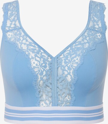 Ulla Popken Bustier BH in Blauw: voorkant