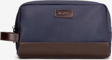 Kazar Toiletry Bag in Blue: front