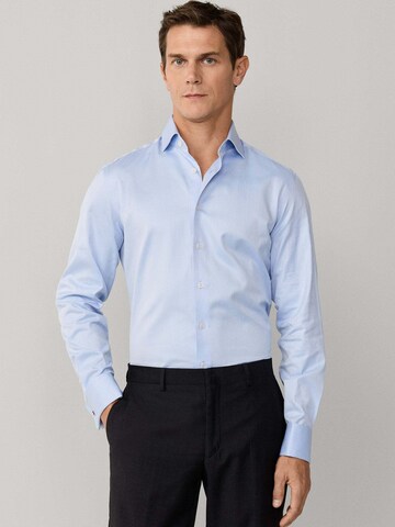 Hackett London Slim fit Zakelijk overhemd in Blauw: voorkant