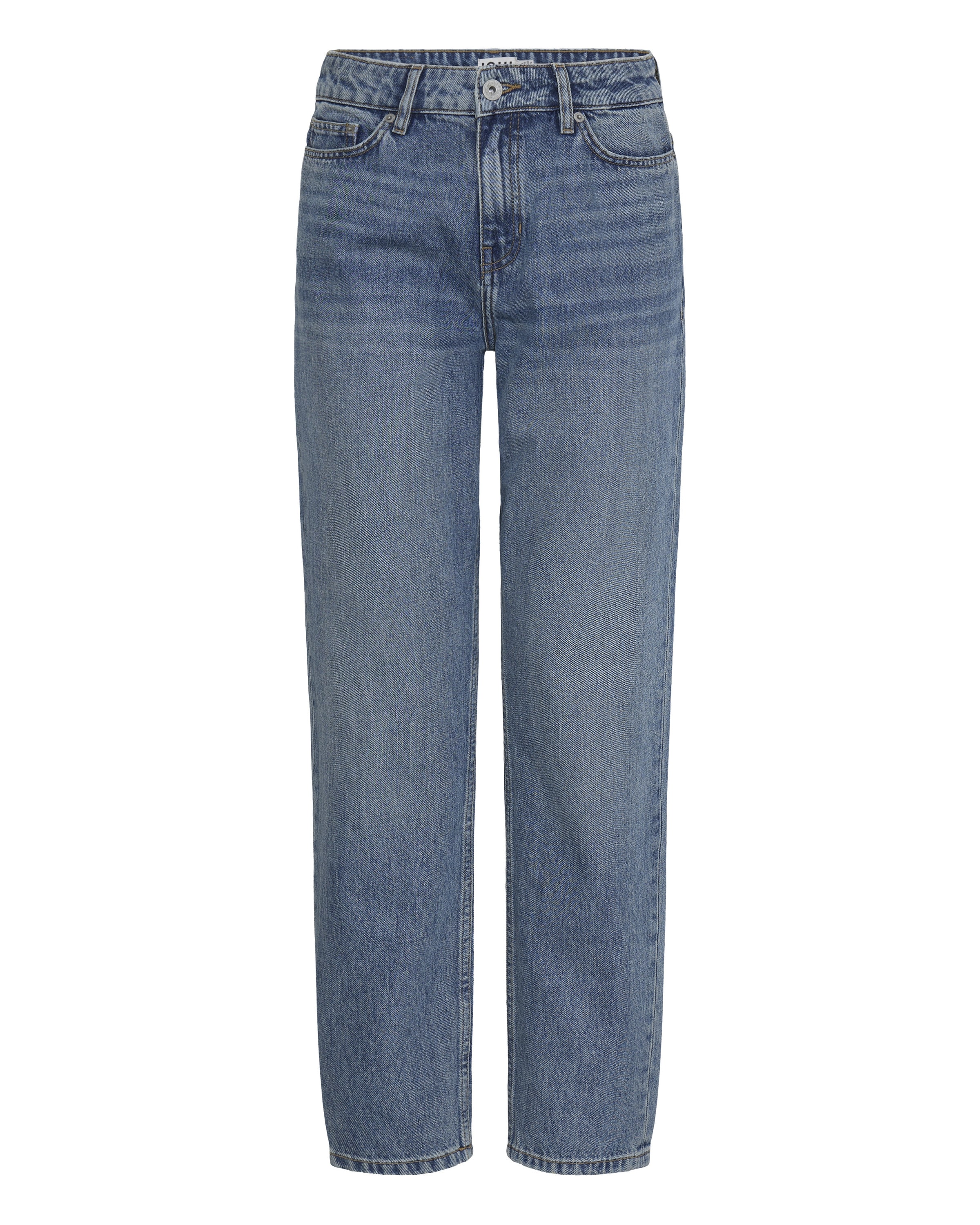 ICHI Tapered Jeans in Blauw: voorkant
