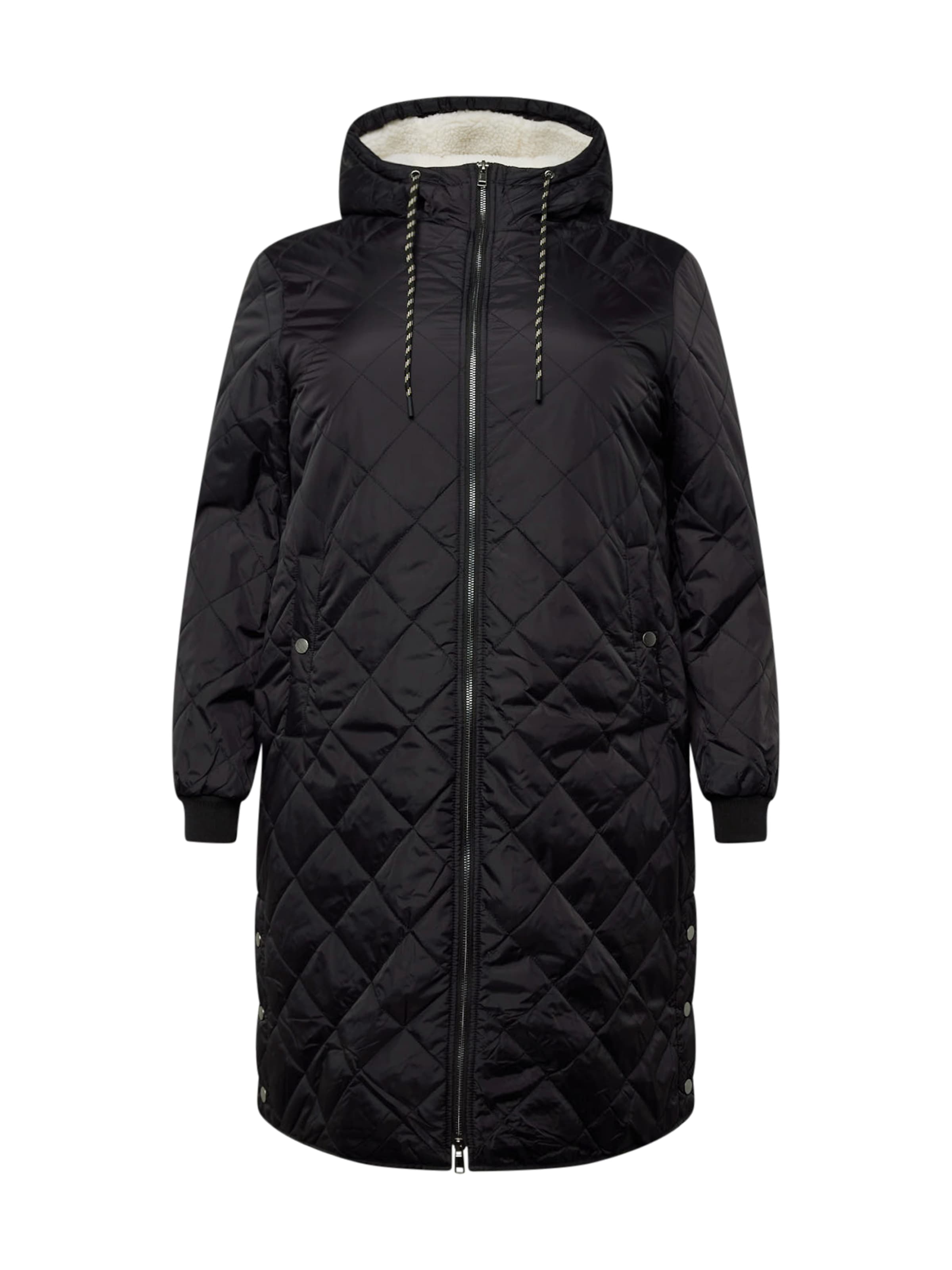 ONLY Carmakoma Płaszcz zimowy 'New Sandy' w kolorze czarny / offwhitem, Podgląd produktu