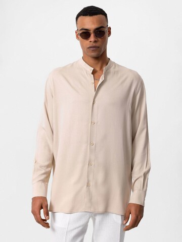 Antioch Comfort fit Overhemd in Beige: voorkant