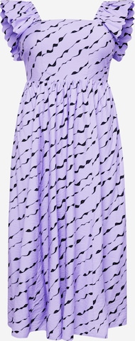 Selected Femme Curve Letné šaty 'Lara' - fialová: predná strana