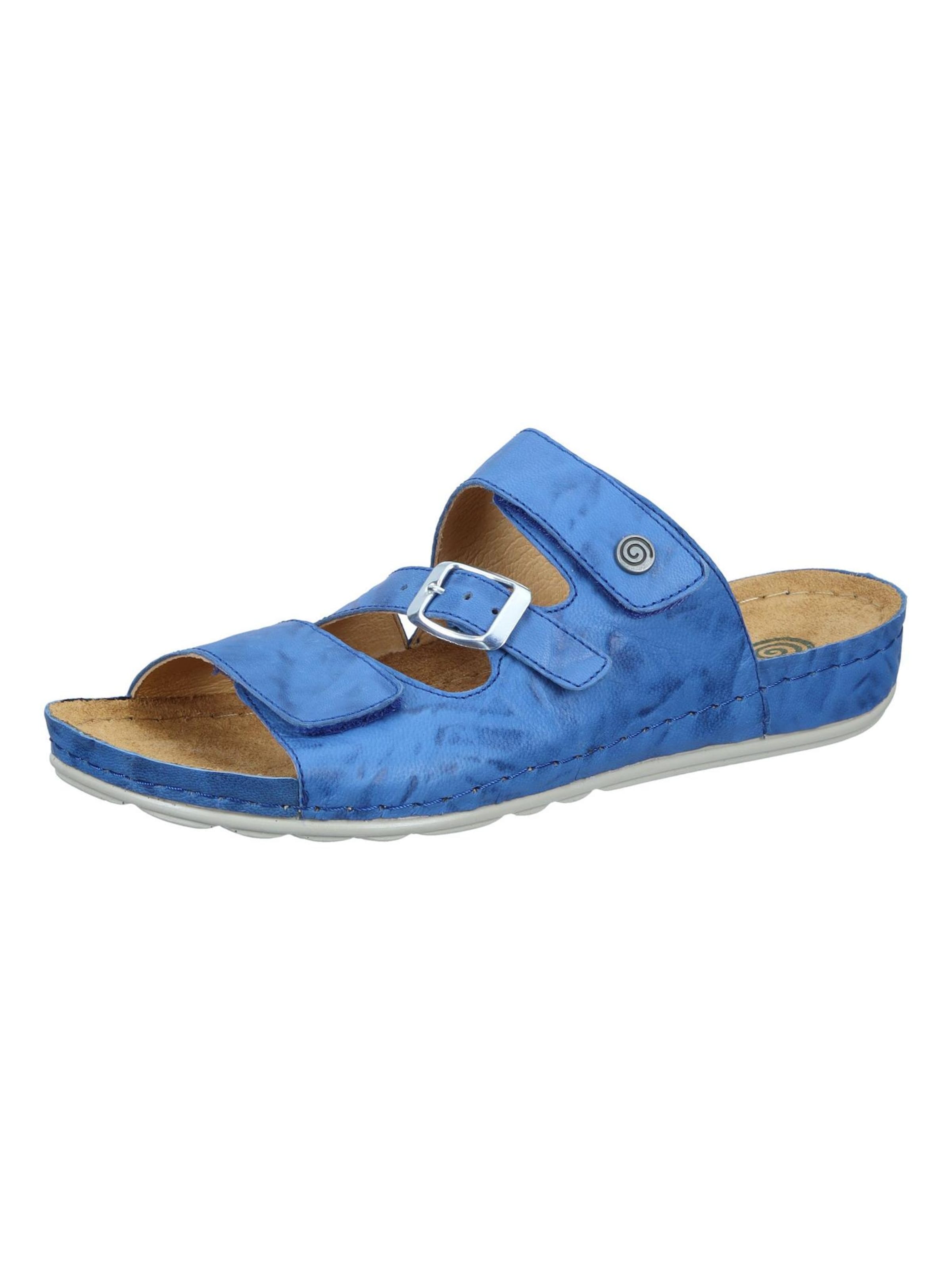 DR. BRINKMANN Mules 'SAGUNT' in Blue: front