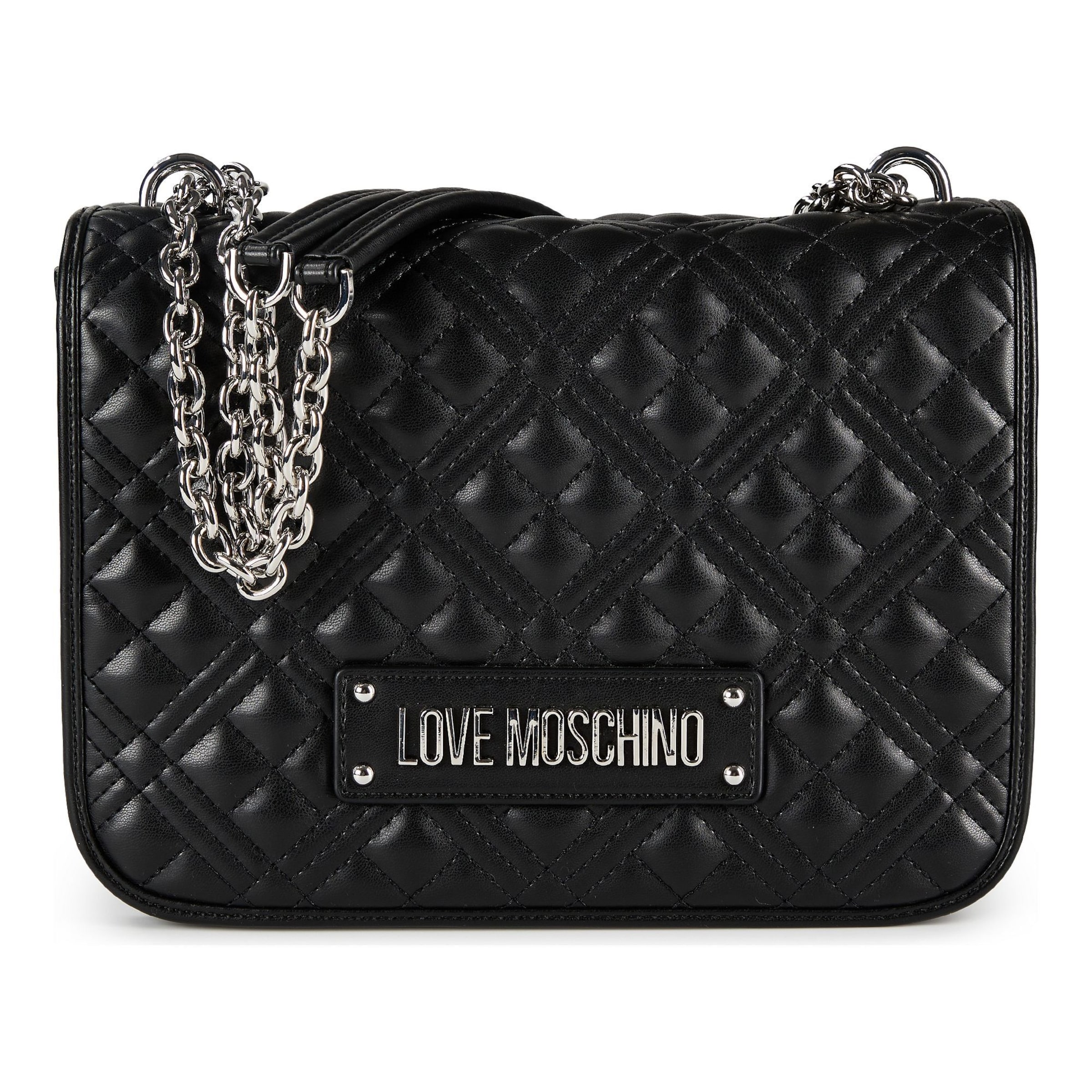 Love Moschino Schultertasche in Schwarz: Vorderseite