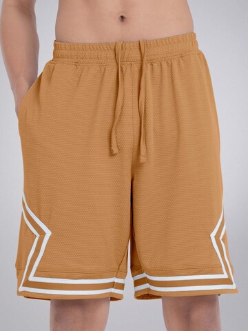 PANTONECLO Boardshorts 'Pantoneclo Men’s Gym Shorts with Side Gaset' in Geel