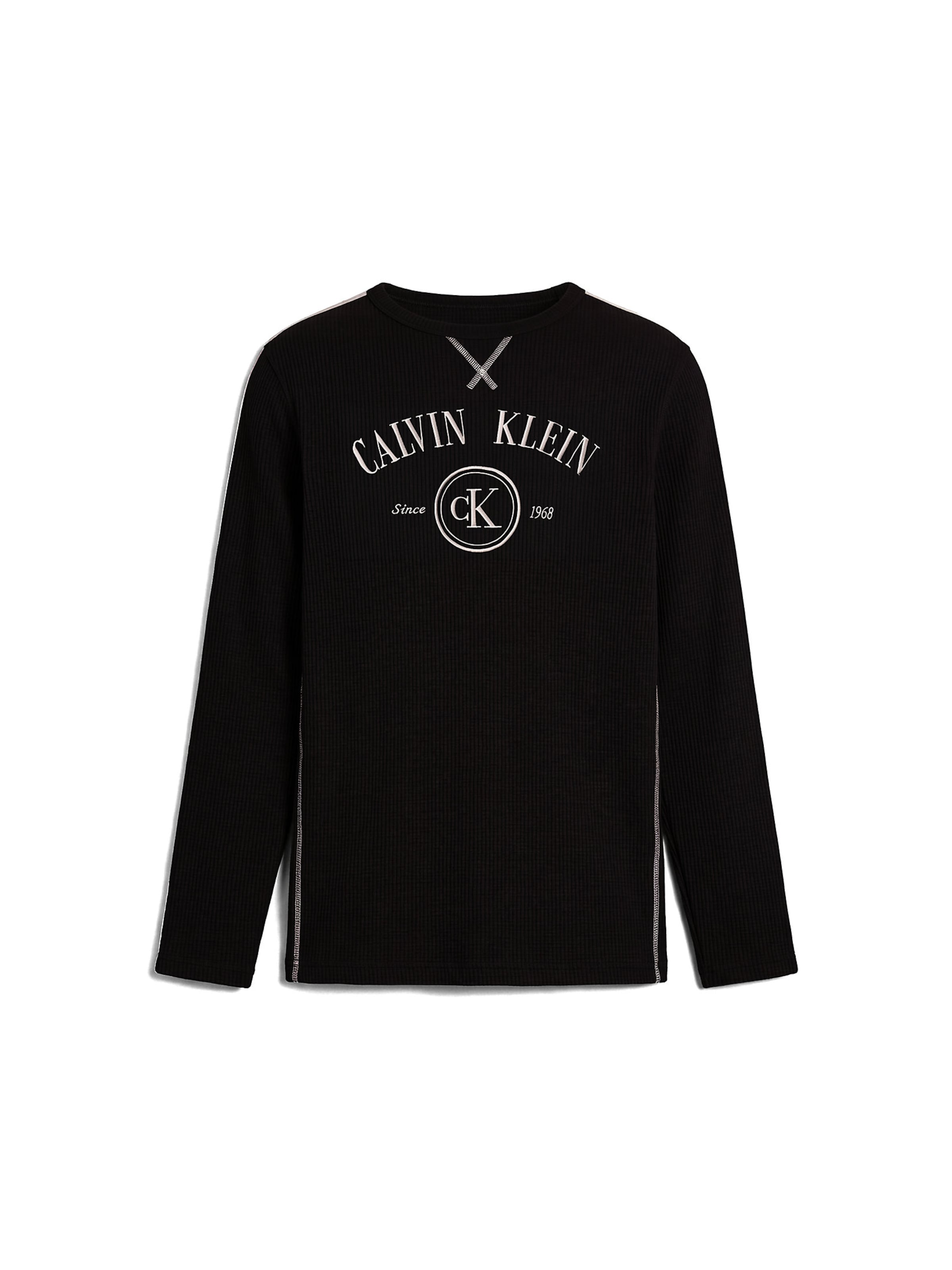 Calvin Klein Pyjama in Schwarz: Vorderseite