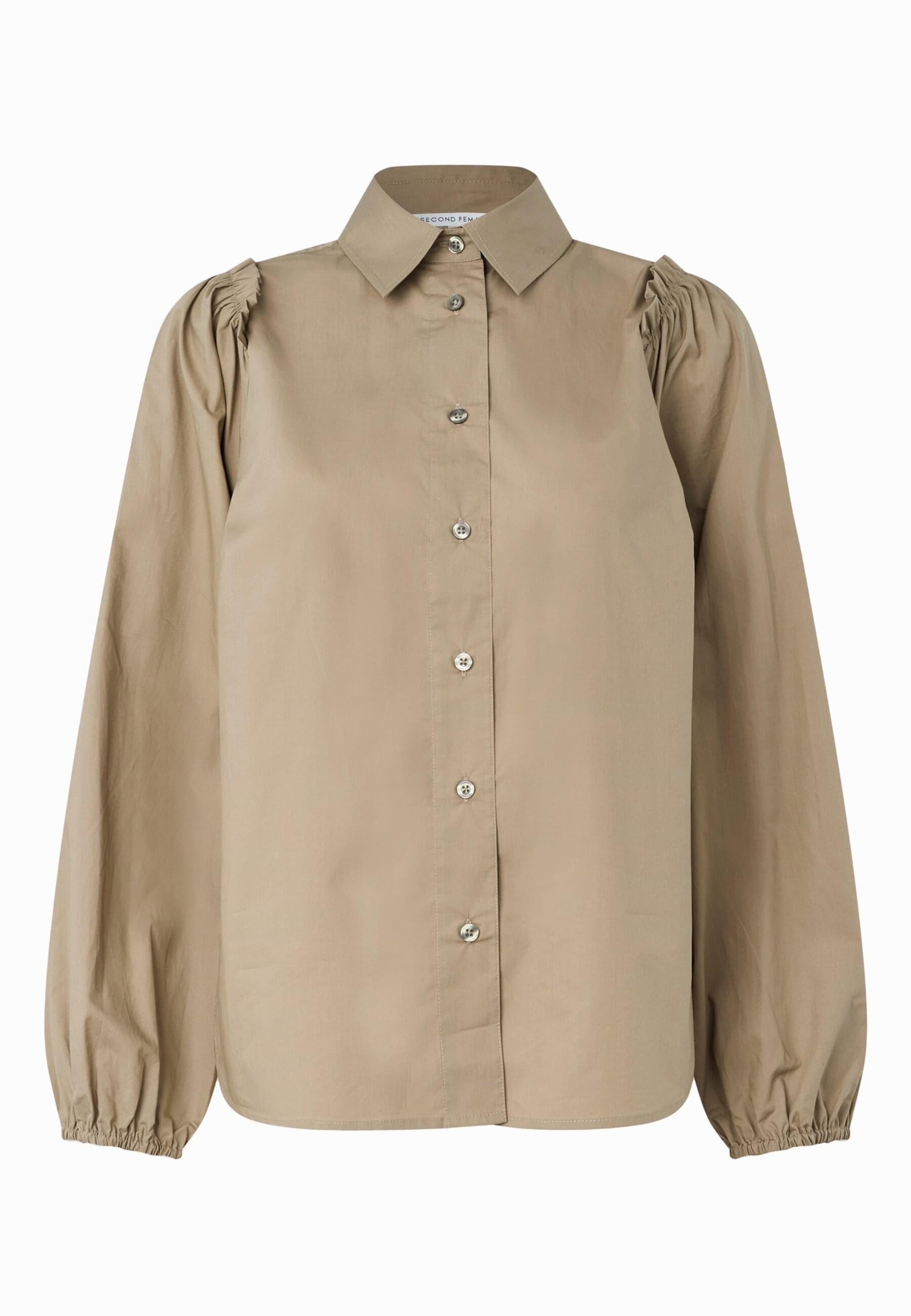 SECOND FEMALE Blouse 'Citta' in Bruin: voorkant