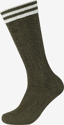 Chaussettes folkloriques camano en vert : devant