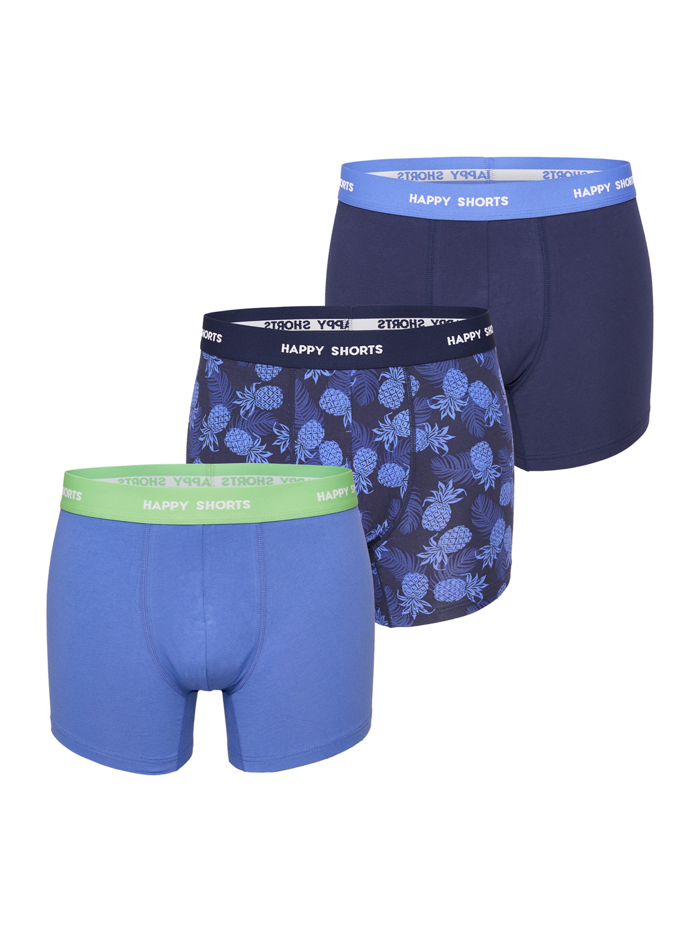 Happy Shorts Boxers in Blau: Vorderseite